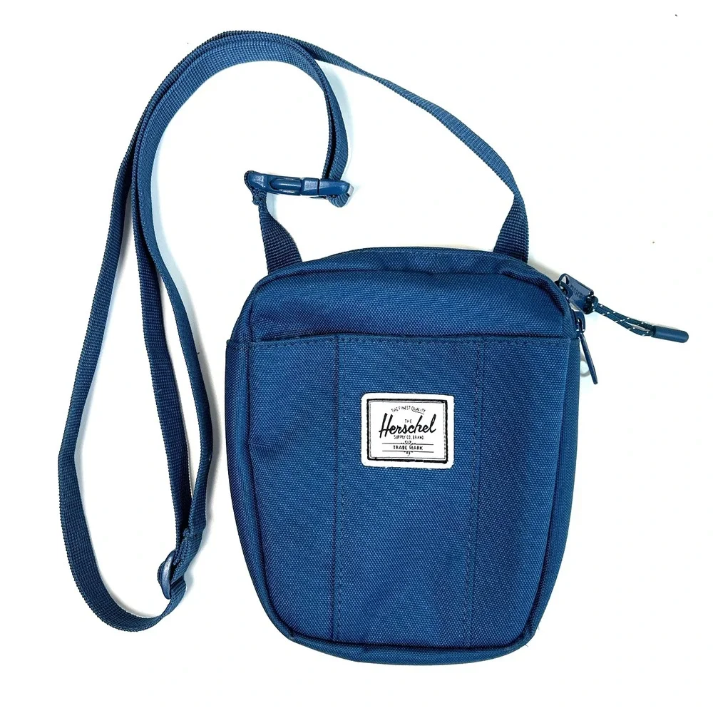 Herschel Supply Co. Cruz Mini Crossbody Bag Canvas Fabric Teal‎ Blue